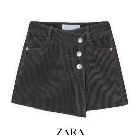 ZARA Kids | Dark Gray | CORDUROY SKORT - Picture 1 of 5